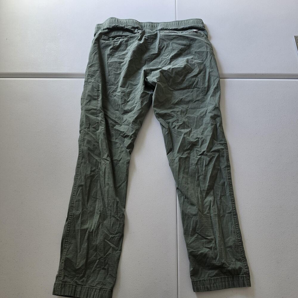 Vuori Ripstop Pants Womens Large Green Elastic Waist Drawstring Zip Hiking - Picture 2 of 12